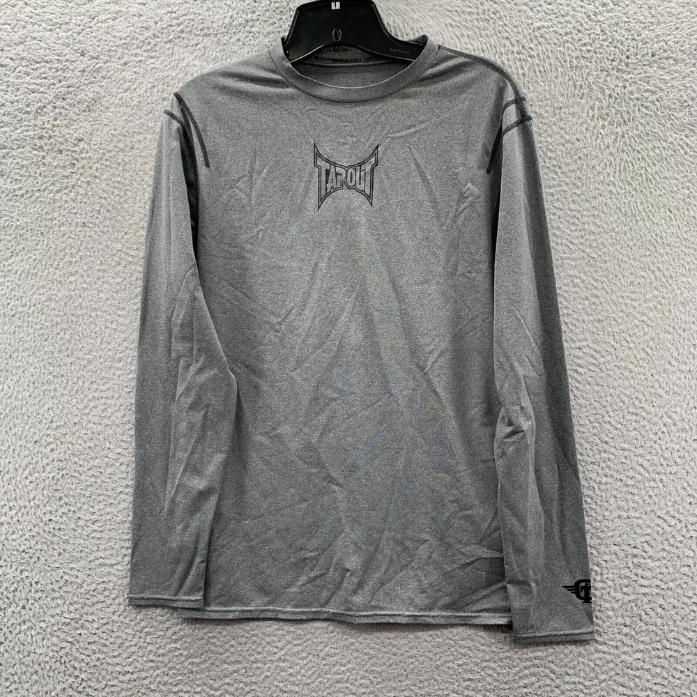 TAPOUT Shirt Womens Large Top Tee Long Sleeve Gray